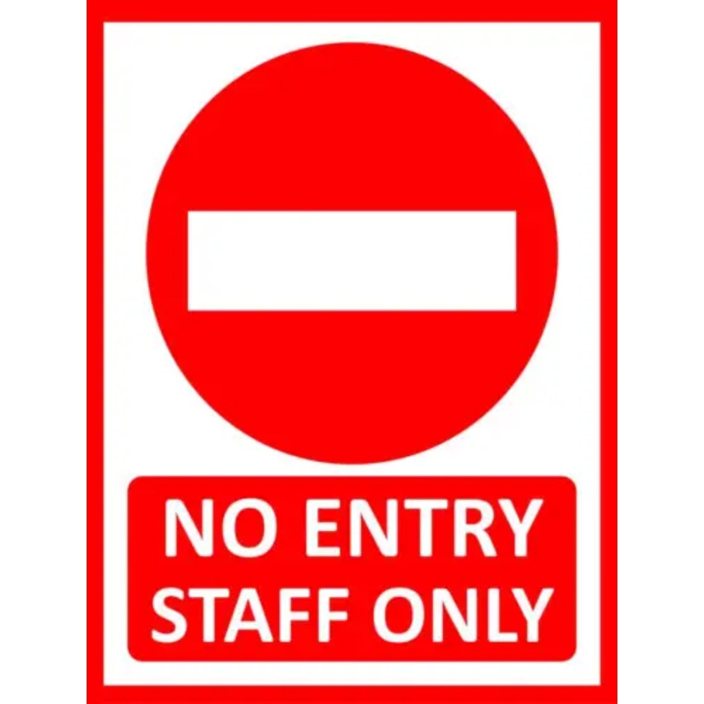 Wine Tag Label - （2D Tin painting）Vintage “No Entry Staff