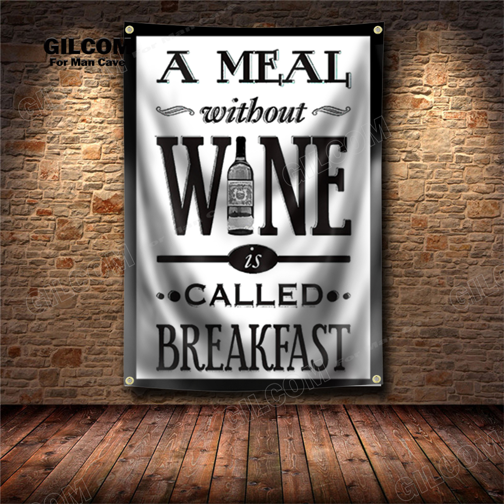Wine Beer Pub - Wine Banner Flag Glass Beer For