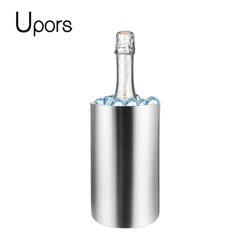 Wine Beer Holder - UPORS Stainless Steel Wine Cooler Bucket
