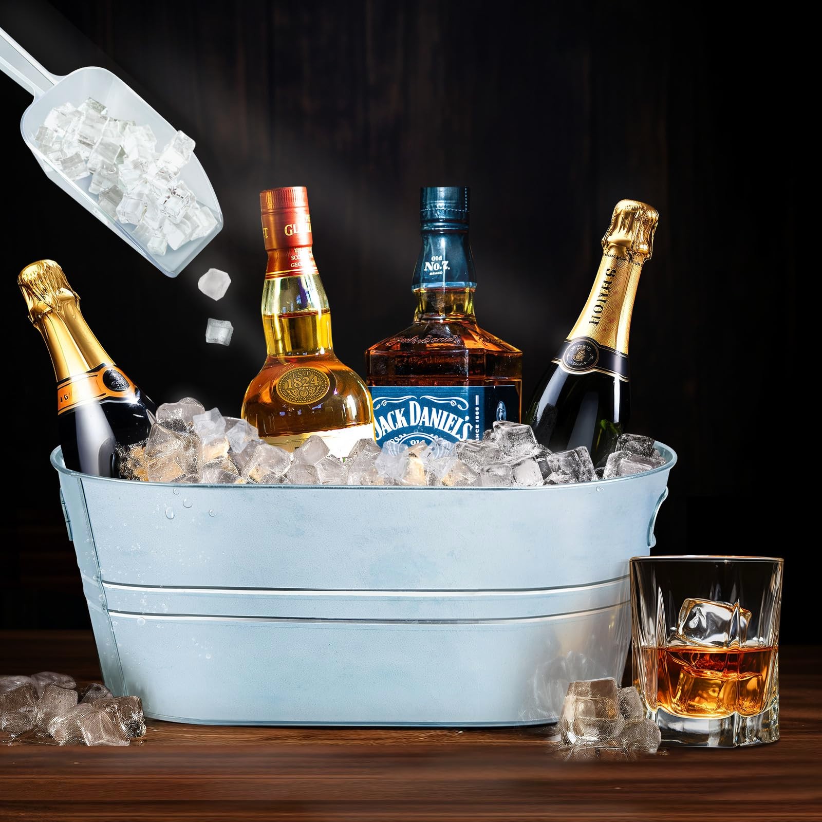 Wine Beer Holder - Galvanized Metal Ice Buckets Wine Beverage