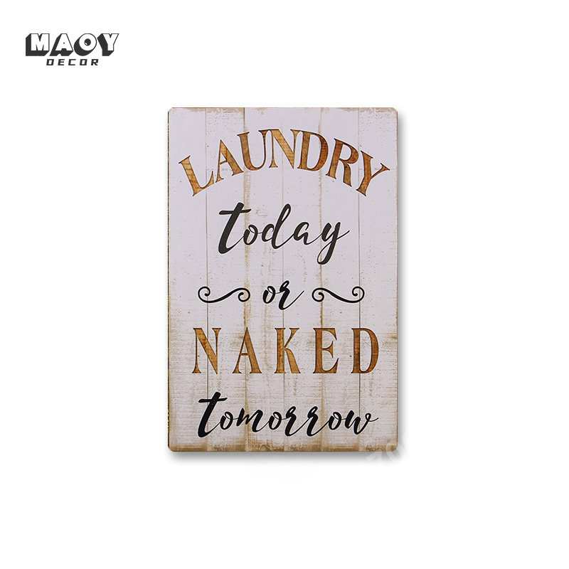 Slogan Metal Tin Sign Laundry  - Wine Tag Label avaliação e preço