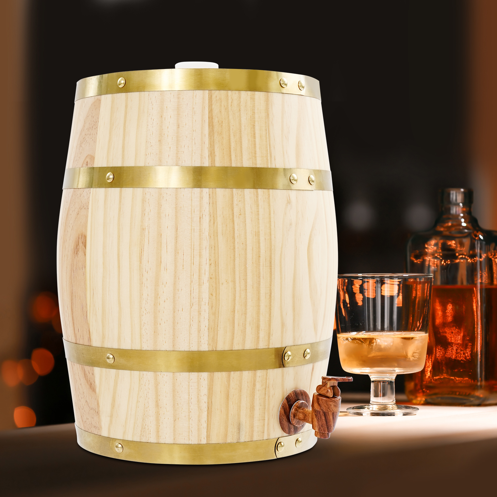 10L Vintage Wood Oak Timber Wi - Wine Beer Tequila avaliação e preço
