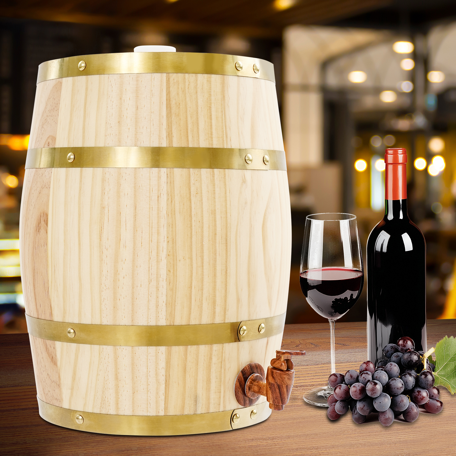 10L Vintage Wood Oak Timber Wi - Wine Beer Tequila avaliação e preço