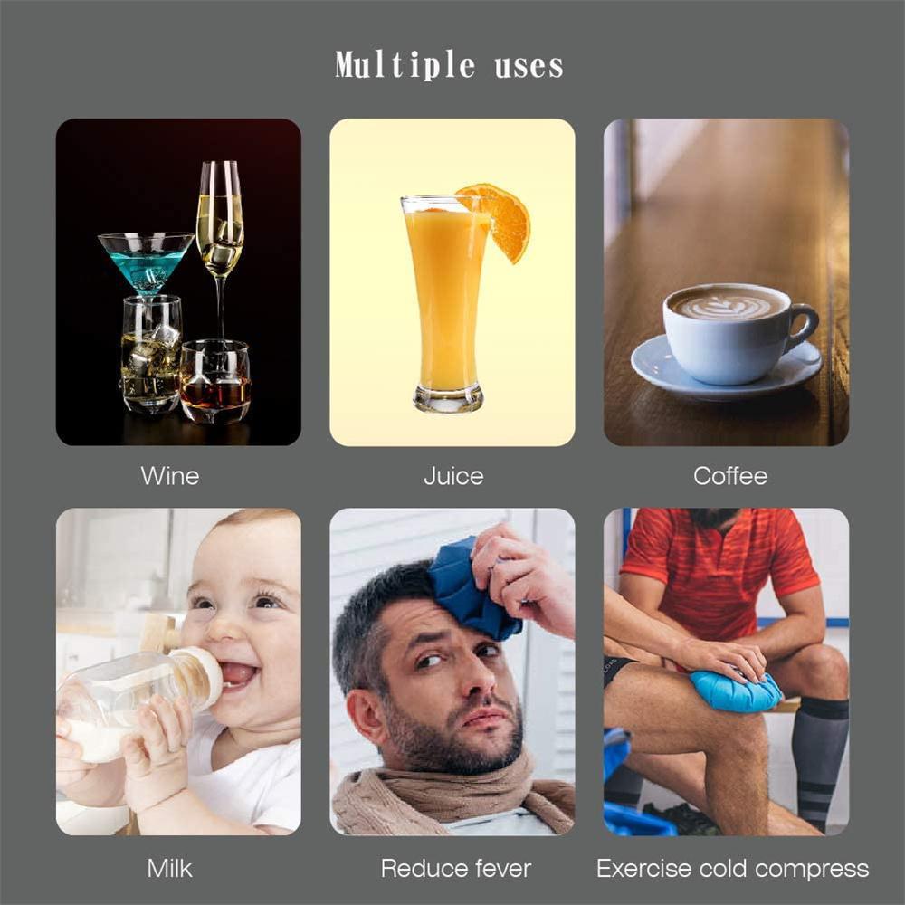 Reusable Stainless Steel Ice C - Wine Beer Holder avaliação e preço