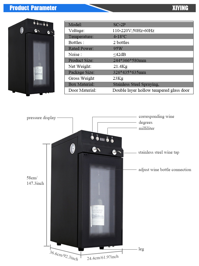 Luxury 2-Bottle Automatic Bar  - Wine & Beer Unlimited Spirits avaliação e preço