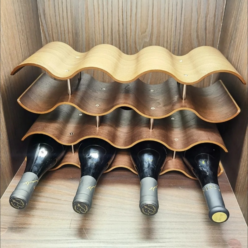 Wavy Wine Bottle Holders Woode - Wine Beer Holder avaliação e preço