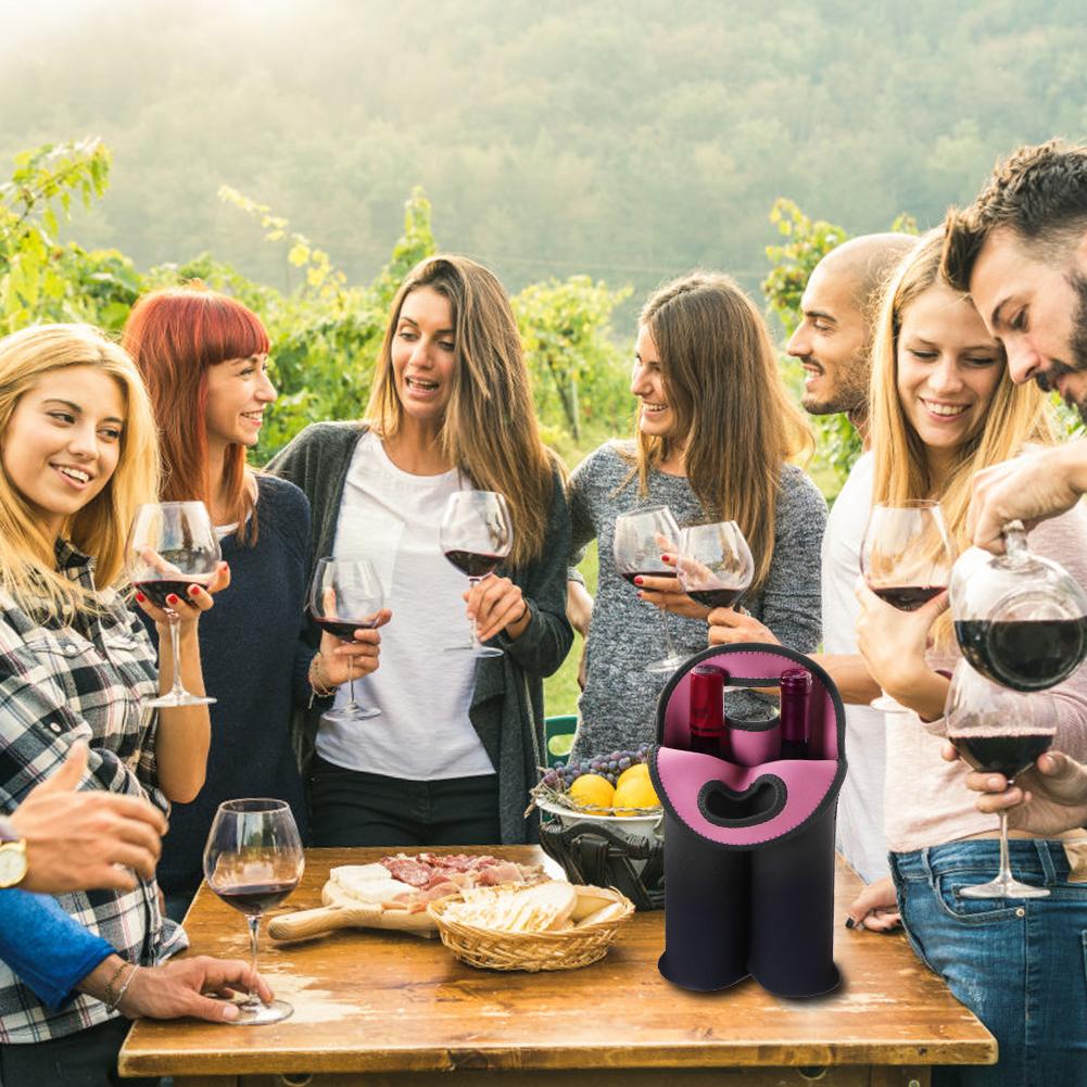 1/2 Bottles Neoprene Wine Bott - Wine Beer Holder avaliação e preço