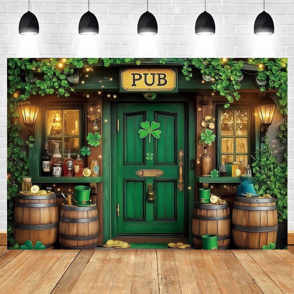St. Patrick's Day Backdrop Ban - Wine Beer Pub avaliação e preço