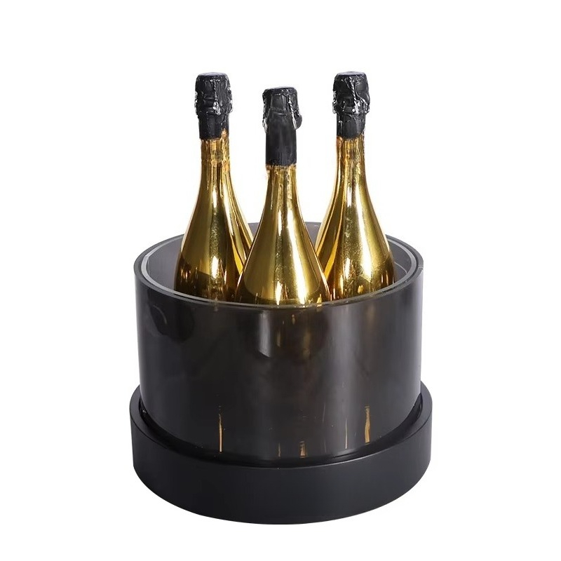 Modern Round Ice Bucket Double - Wine Beer Rack avaliação e preço