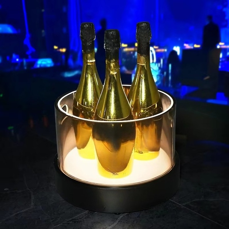 Modern Round Ice Bucket Double - Wine Beer Rack avaliação e preço