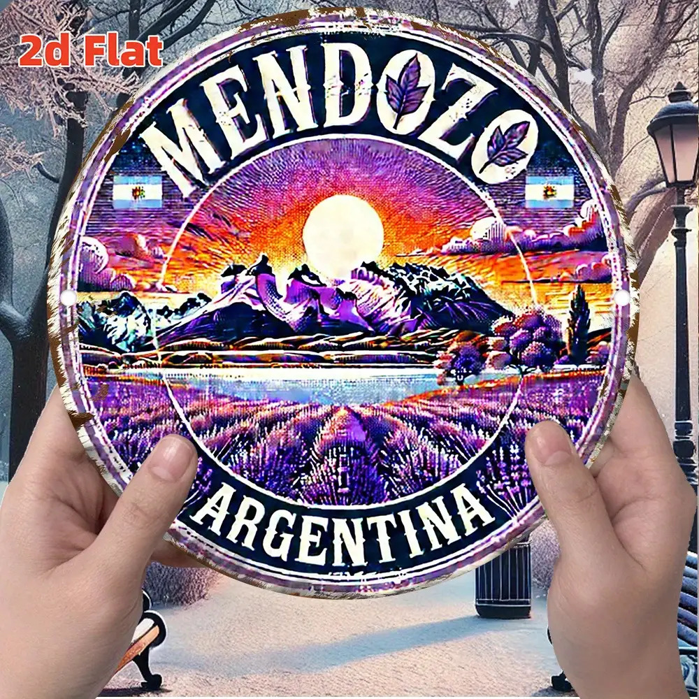 2D Flat, 2D Flat Retro Mendoza - Wine Tag Label avaliação e preço