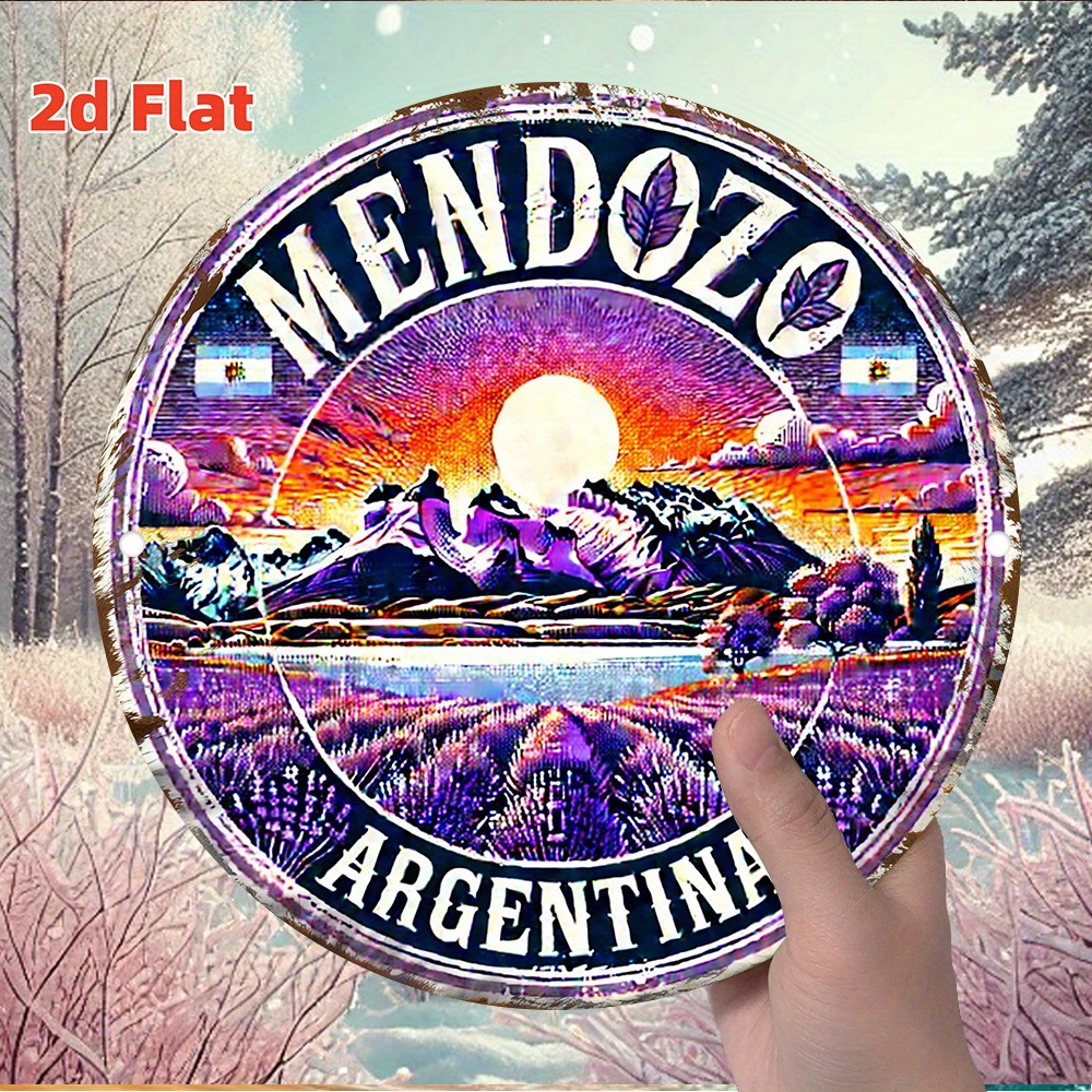 2D Flat, 2D Flat Retro Mendoza - Wine Tag Label avaliação e preço