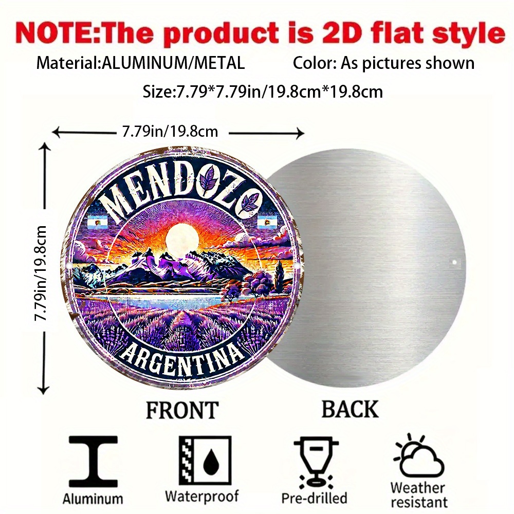 2D Flat, 2D Flat Retro Mendoza - Wine Tag Label avaliação e preço