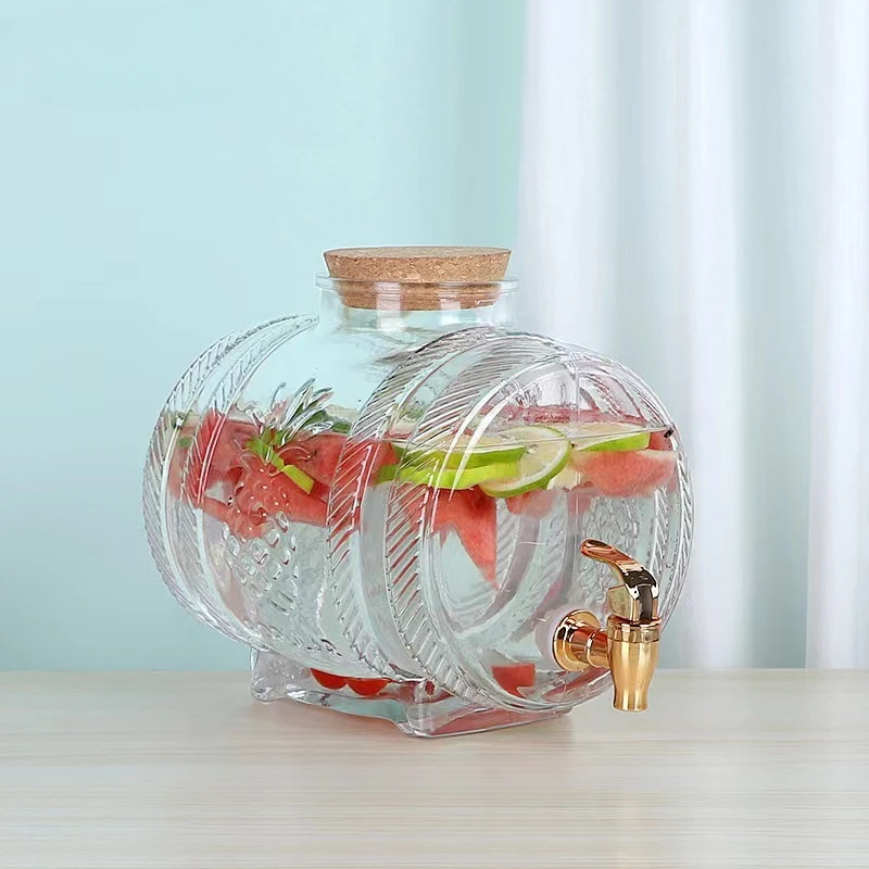 1L Beverage Barrel with Faucet - Wine Beer Rack avaliação e preço