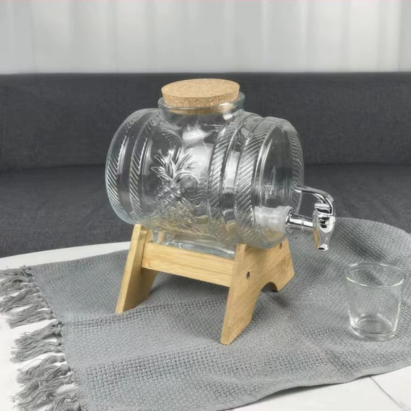 1L Beverage Barrel with Faucet - Wine Beer Rack avaliação e preço