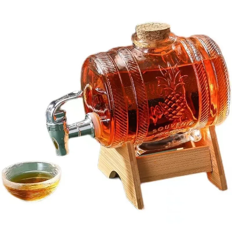 1L Beverage Barrel with Faucet - Wine Beer Rack avaliação e preço