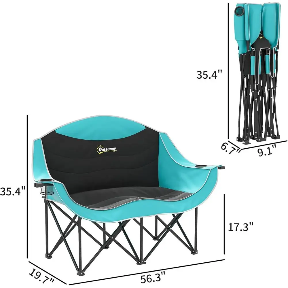 Two-Person Padded Folding Camp - Wine Bag Carry Two avaliação e preço