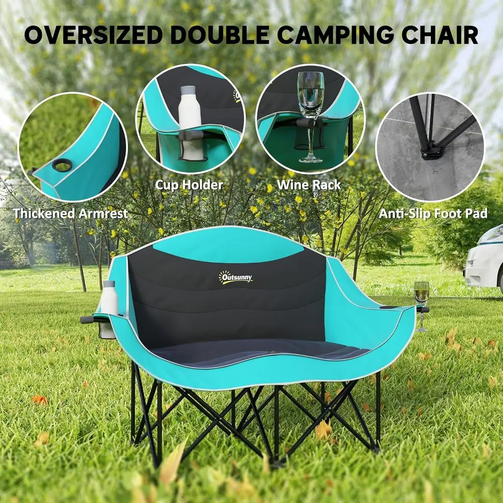 Two-Person Padded Folding Camp - Wine Bag Carry Two avaliação e preço