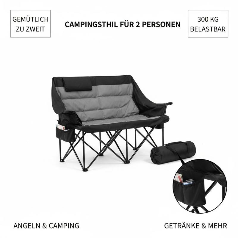 Double Camping Chair, Oversize - Wine Bag Carry Two avaliação e preço