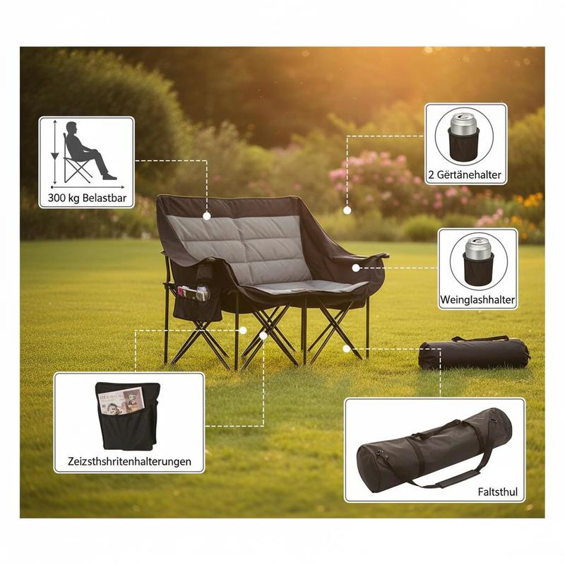 Double Camping Chair, Oversize - Wine Bag Carry Two avaliação e preço