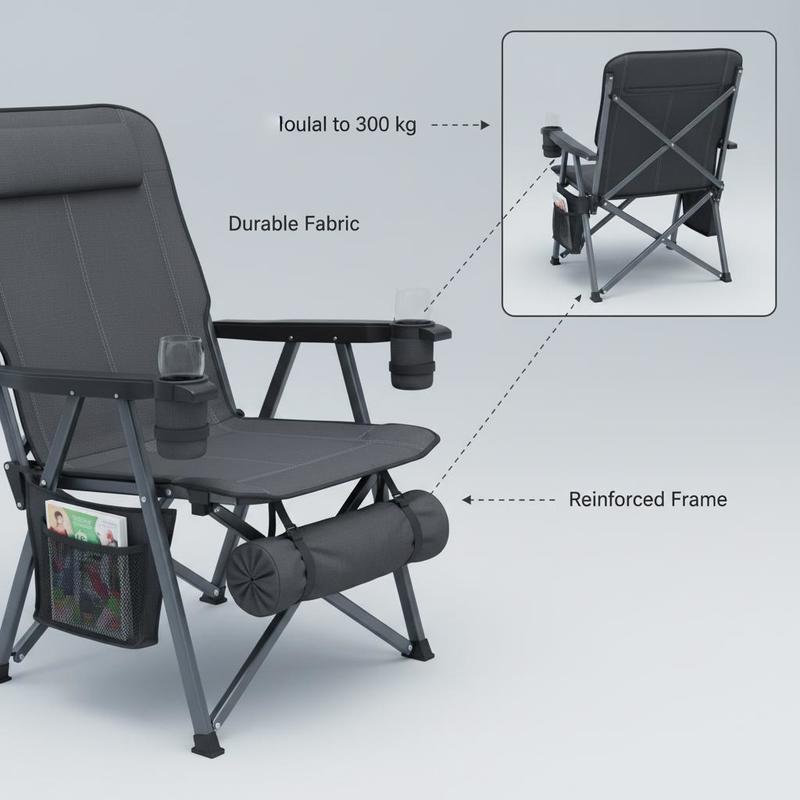 Double Camping Chair, Oversize - Wine Bag Carry Two avaliação e preço