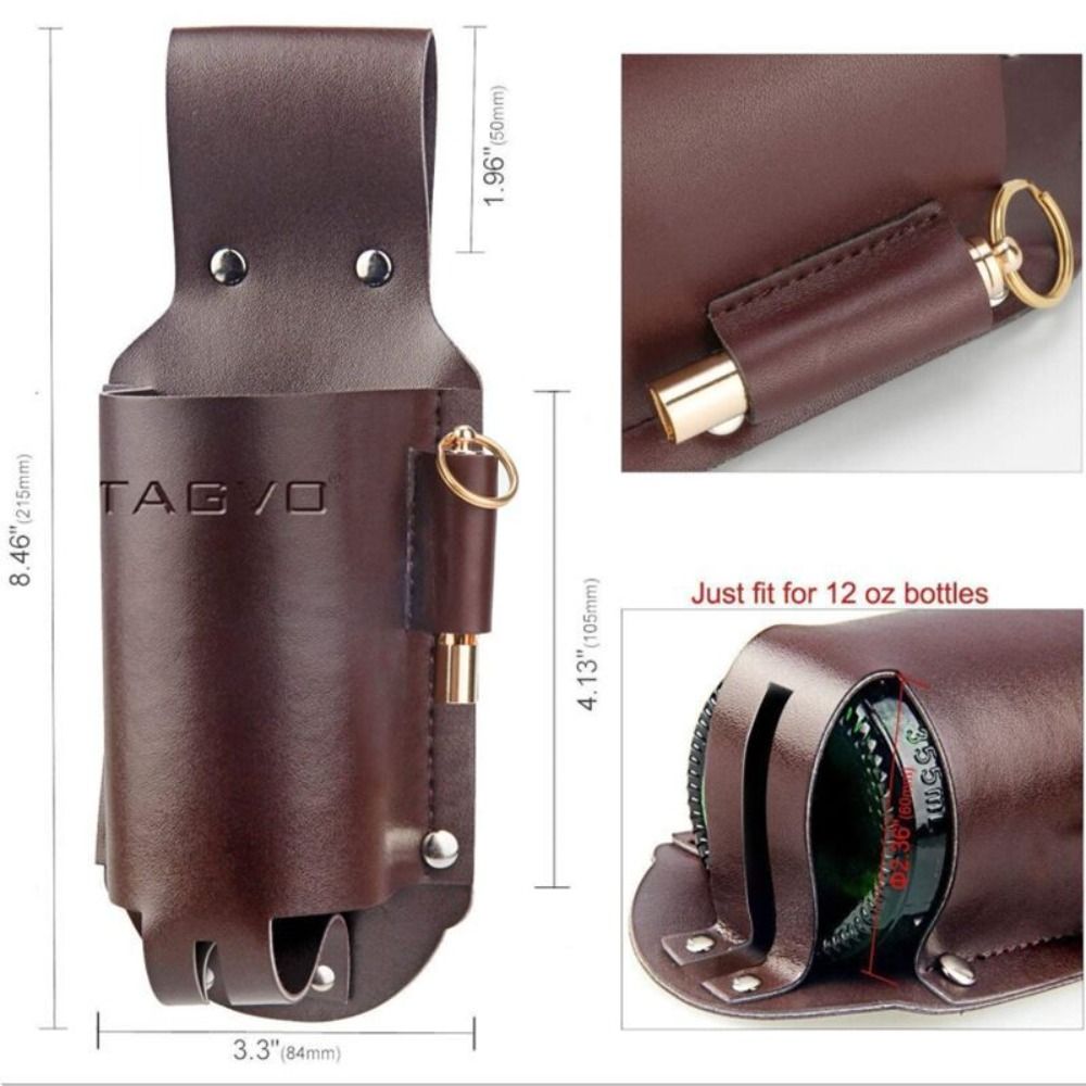 PU Leather Beer Bottle Waist H - Wine Beer Holder avaliação e preço