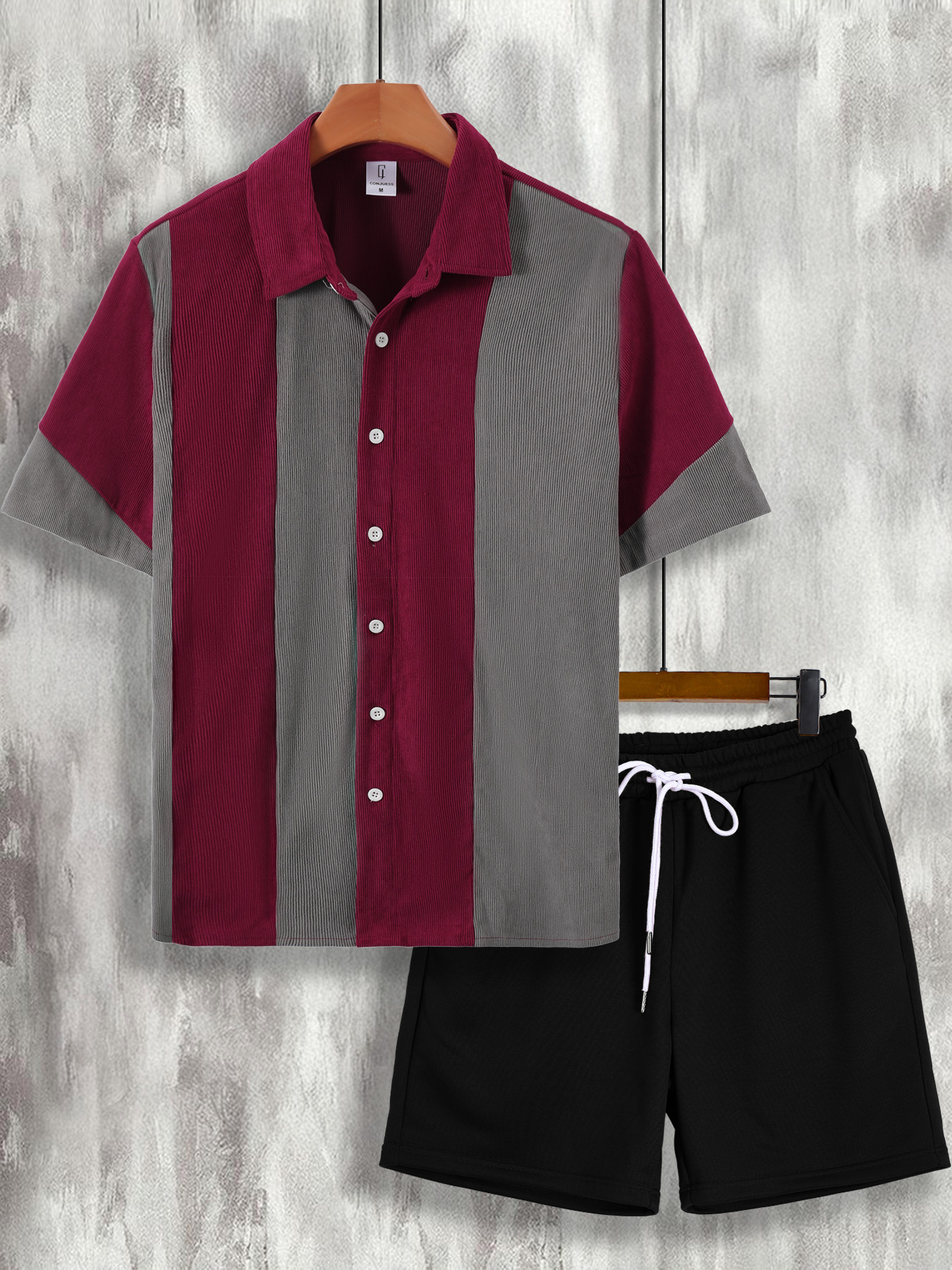 Men's Wine Red & Gray Color Bl - Wine & Beer Unlimited Spirits avaliação e preço