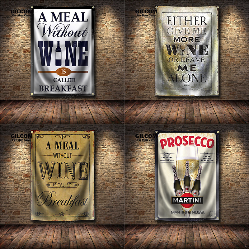 Wine Banner Flag Glass Beer Fo - Wine Beer Pub avaliação e preço