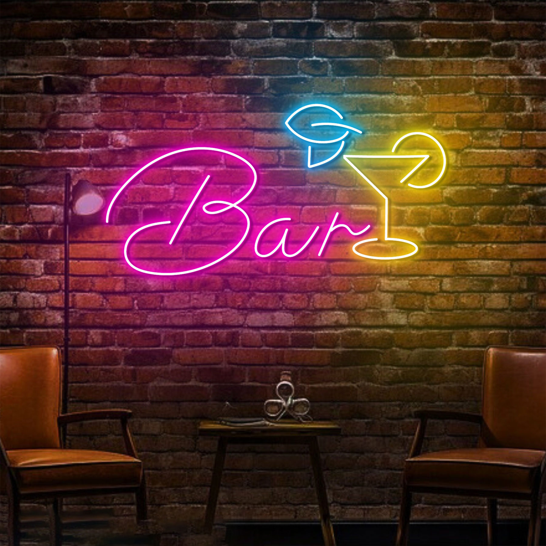 Open Bar Neon Sign Cocktail Ba - Wine Beer Pub avaliação e preço