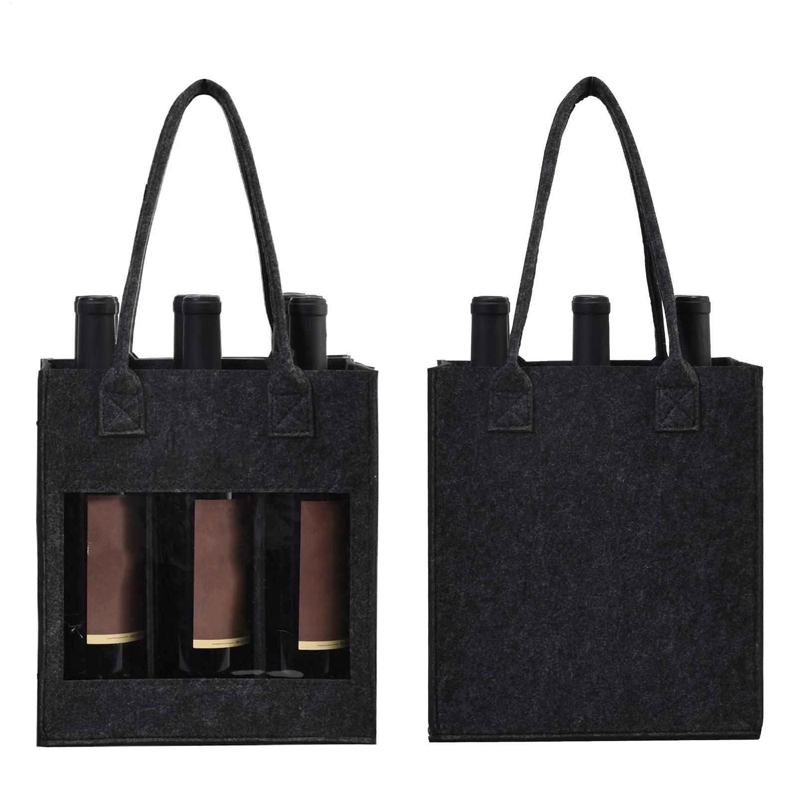 Felt Wine Tote Bag Wine Bags F - Wine Beer Holder avaliação e preço