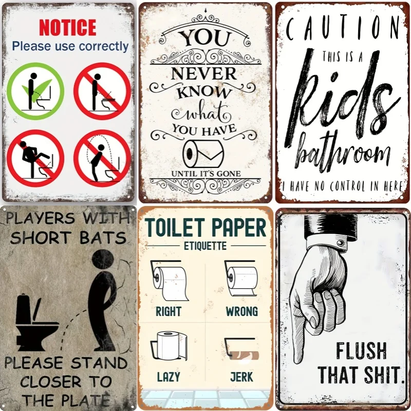 Funny Word Bathroom Decor Wari - Wine Tag Label avaliação e preço