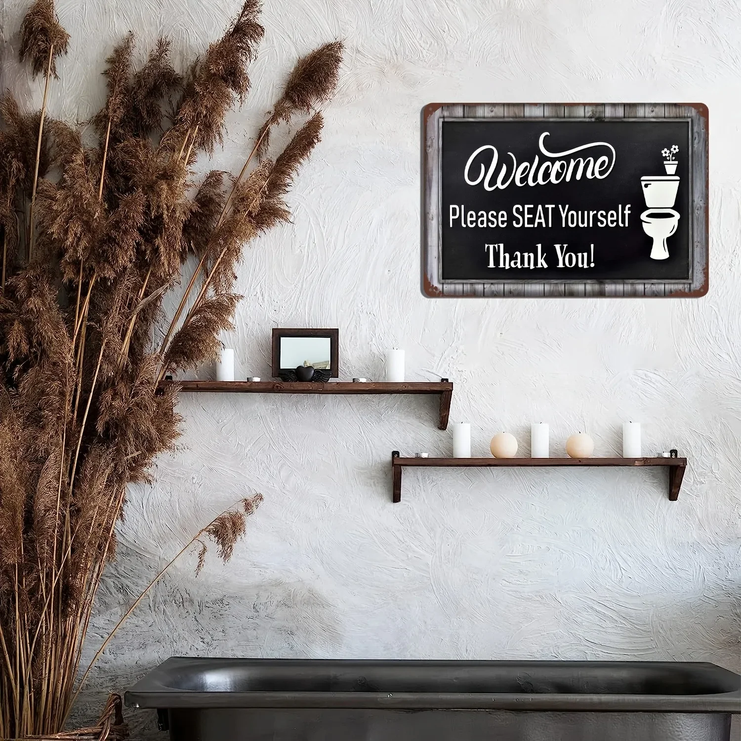Funny Word Bathroom Decor Wari - Wine Tag Label avaliação e preço