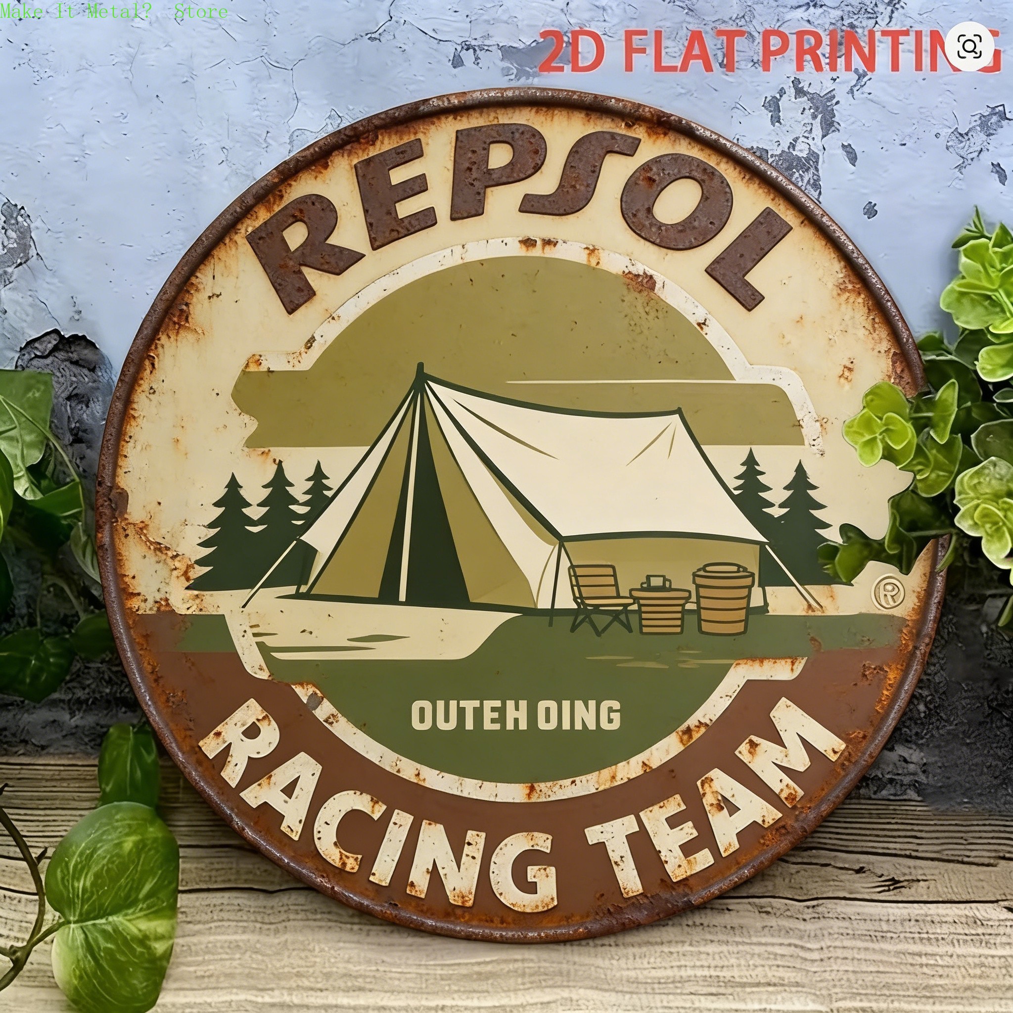 Vintage Repsol Gas Pump Metal  - Wine Tag Label avaliação e preço