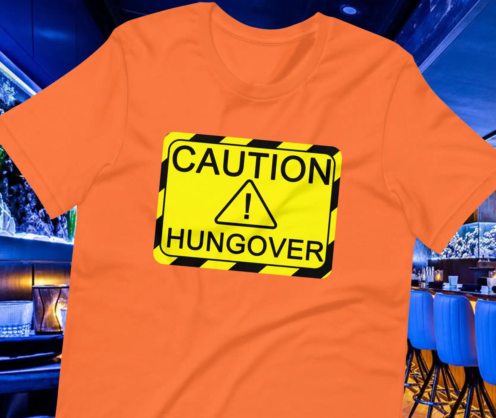 Caution Hungover T Shirt Hango - Wine Beer Tequila avaliação e preço