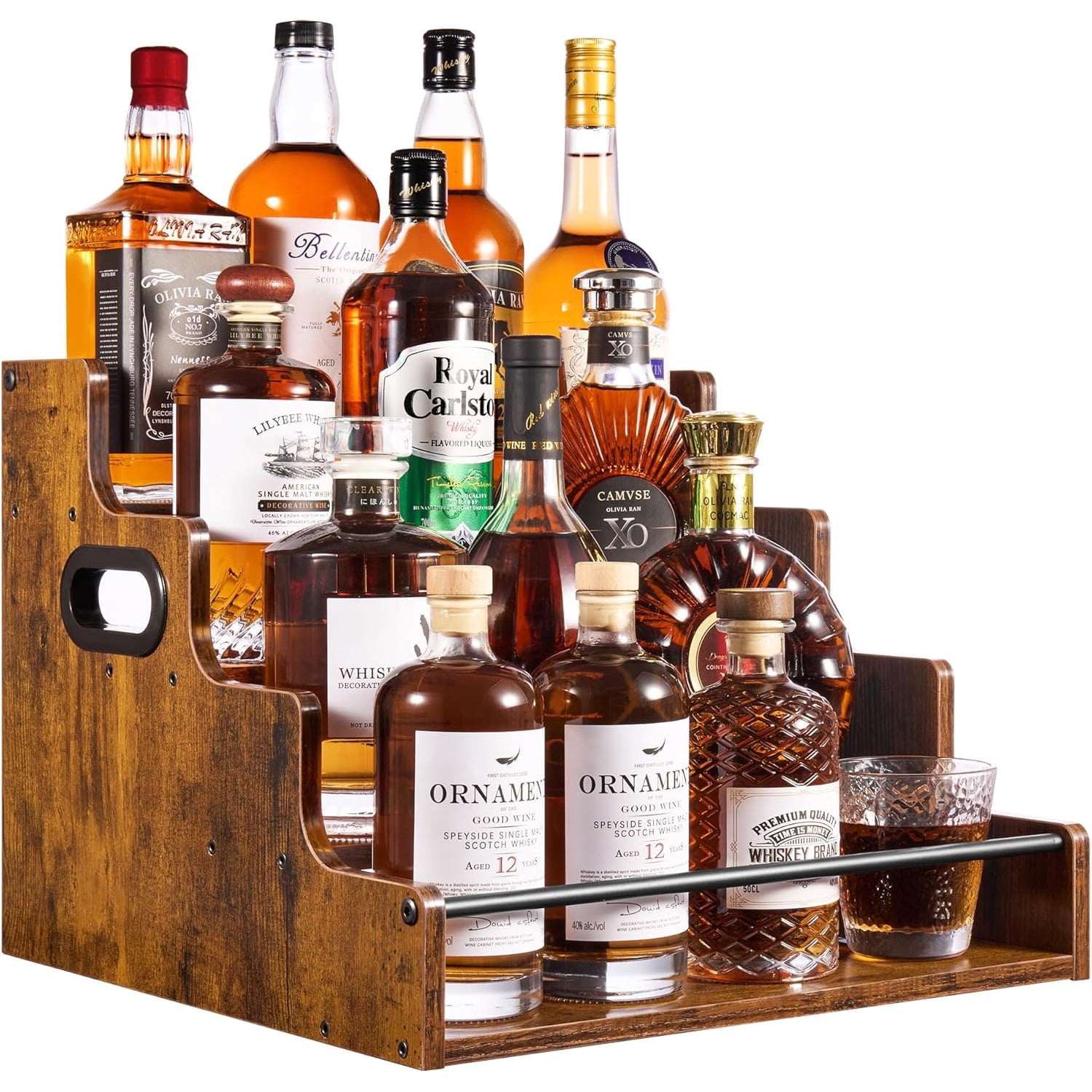 Liquor Bottle Display Shelf, C - Wine Beer And Liquor avaliação e preço