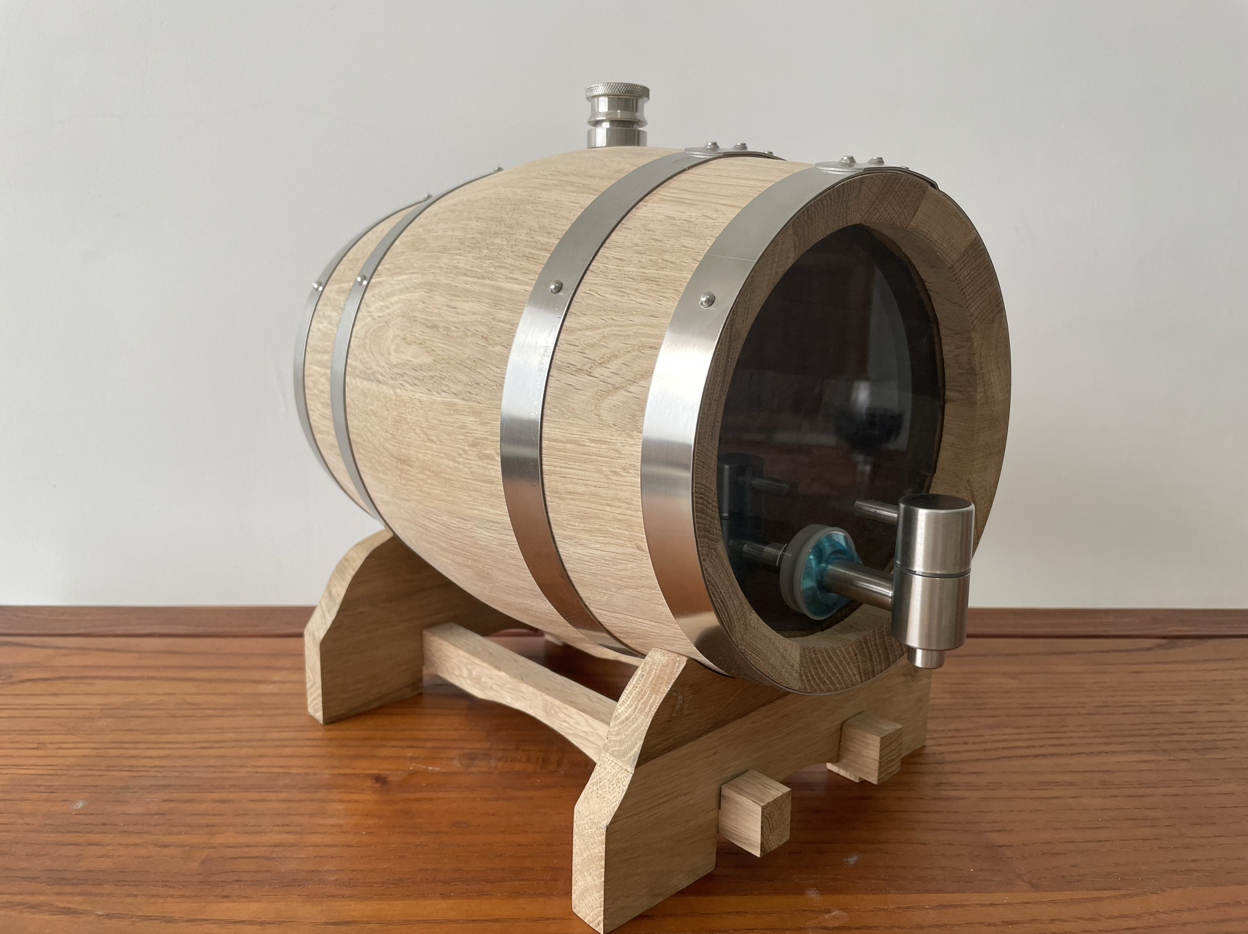 3L Double-sided Glass Wood Oak - Wine Beer Red avaliação e preço