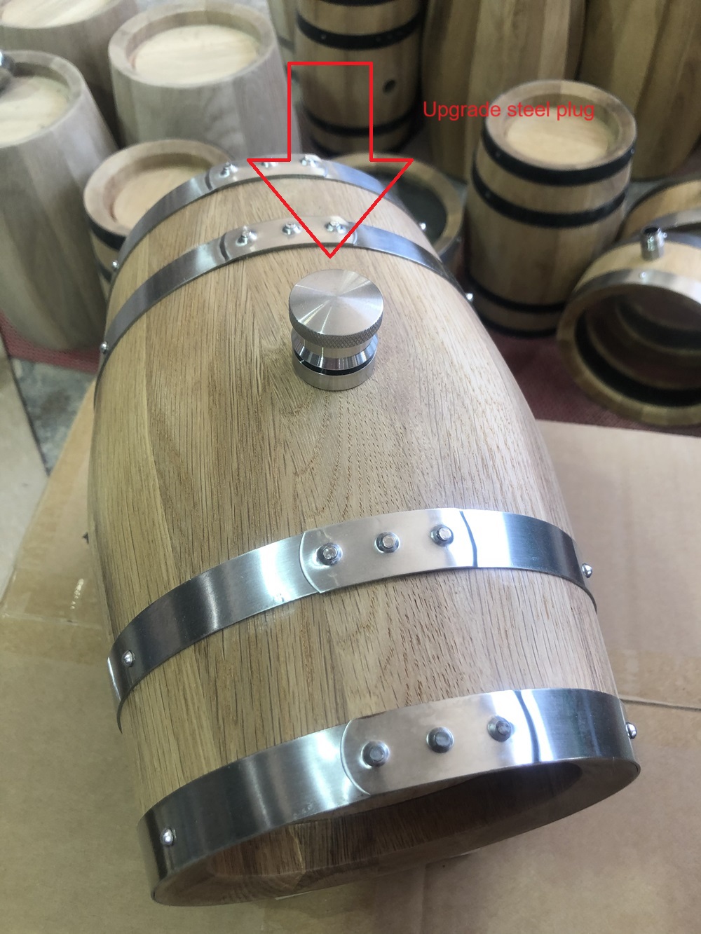 3L Double-sided Glass Wood Oak - Wine Beer Red avaliação e preço