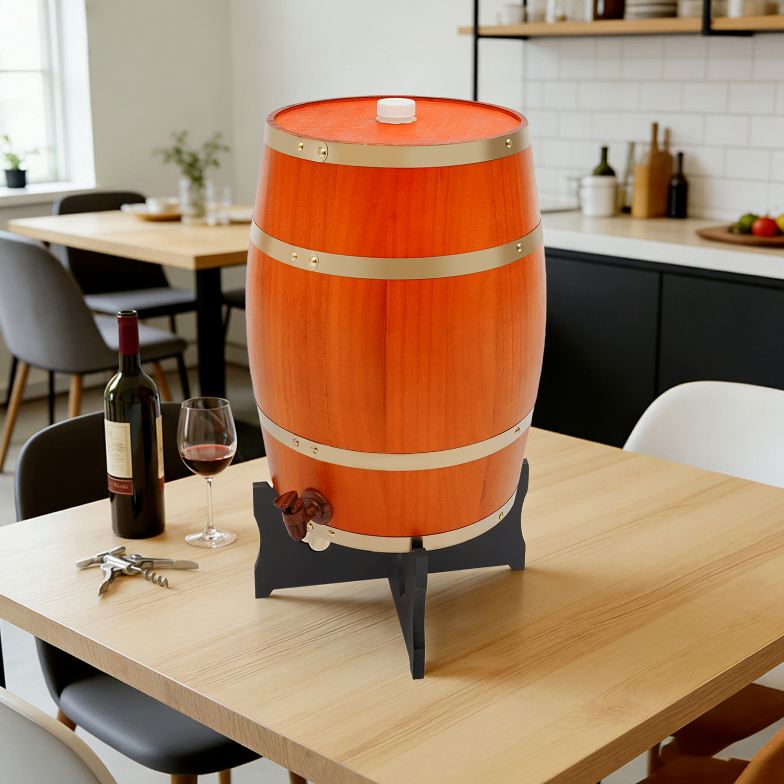 20L/5.28Gal Beige Wine Barrel, - Wine Beer Tequila avaliação e preço