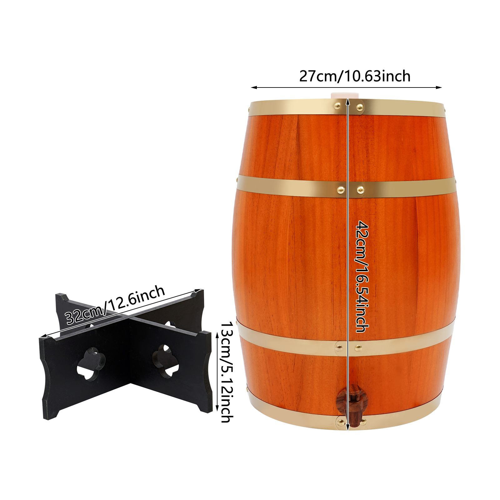 20L/5.28Gal Beige Wine Barrel, - Wine Beer Tequila avaliação e preço