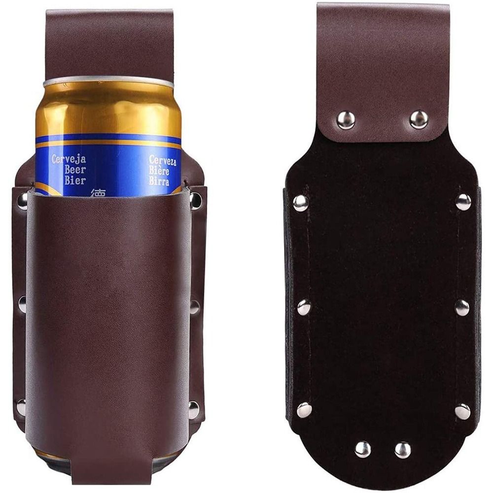 PU Leather Beer Bottle Waist C - Wine Beer Holder avaliação e preço