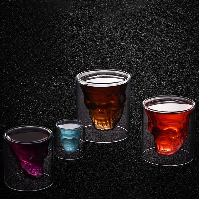 Double Wall Skull Head Glass M - Wine Beer Tequila avaliação e preço